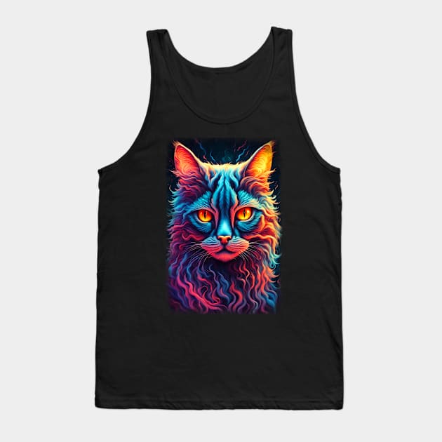 Neon Cat 04 Tank Top by KawaiiDread